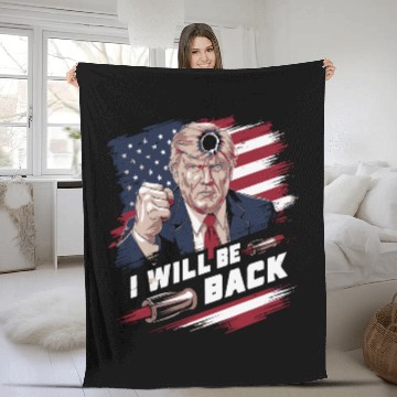 Discover i will be back trump Fleece Blankets