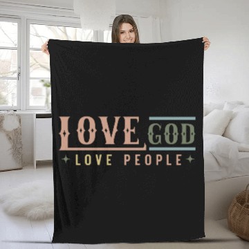 Discover Love God Love People Fleece Blankets