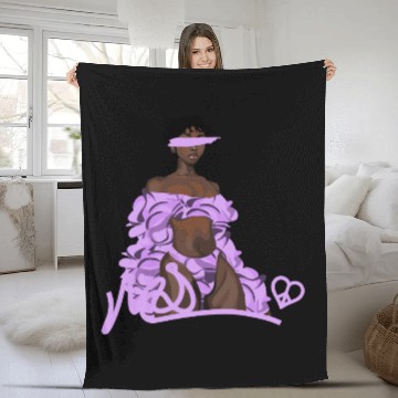 Discover Body Of Art - Roses: Ebony On Purple Fleece Blankets