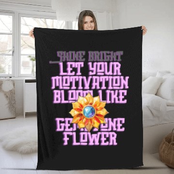 Discover Cheerful Gem Blossom Fleece Blankets