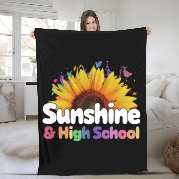 Discover Sunshine and High School Back to School Fleece Blankets