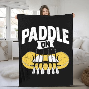 Discover Paddle On Rafting White Water Fleece Blankets