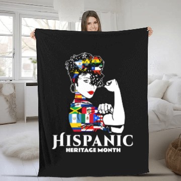 Discover Hispanic Heritage Month Latino Countries Flag Fleece Blankets