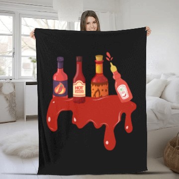 Discover Hot Sauce Hot Sauces Foodie Tea Spicy Hot Fleece Blankets