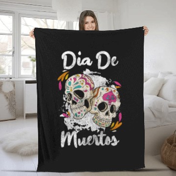 Discover Holiday Skull Skull Remembrance Fleece Blankets