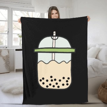 Discover Bubble tea tea Fleece Blankets