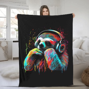 Discover Sloth Lazy Love Sloths Fleece Blankets