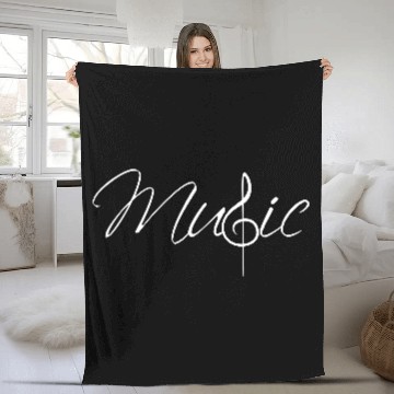 Discover Music Clef Note French Violin Treble Musical Sound Fleece Blankets