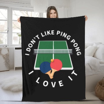 Discover I Love Ping Pong Funny Ping Pong Player Fleece Blankets