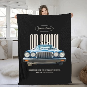 Discover old school muscle car Fleece Blankets