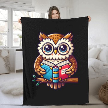 Discover If you need me Owl be Reading Cute Owl Fleece Blankets