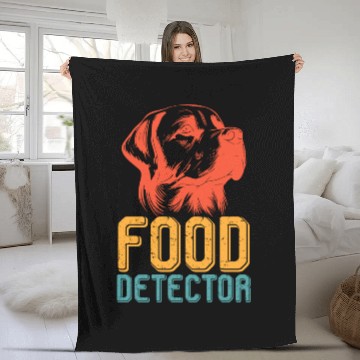 Discover Labrador FOOD DETECTOR Funny Labrador Fleece Blankets
