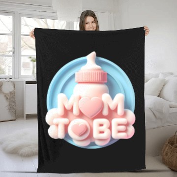 Discover Cute Mom To Be Baby Announcement Design Fleece Blankets
