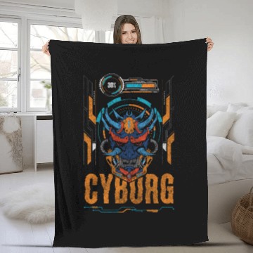 Discover Cyberpunk Fantasy Synthwave Japan Fleece Blankets