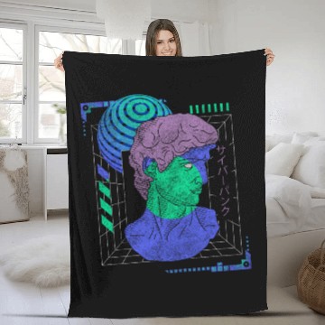 Discover Cyberpunk Style Synthwave Gaming Fleece Blankets