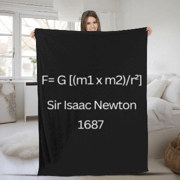 Discover Math Geek: Wear This Newton's Iconic Equation Fleece Blankets