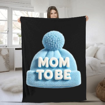 Discover Cute Mom To Be Baby Announcement Design Fleece Blankets