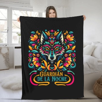 Discover Mexican Wolf Fleece Blankets