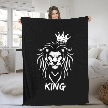 Discover Lion King Motivational design Fleece Blankets