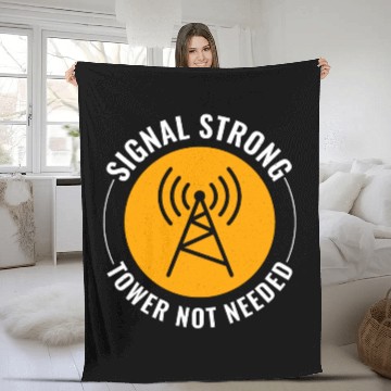 Discover Amateur Ham Radio Operator Radio Waves Frequency Fleece Blankets