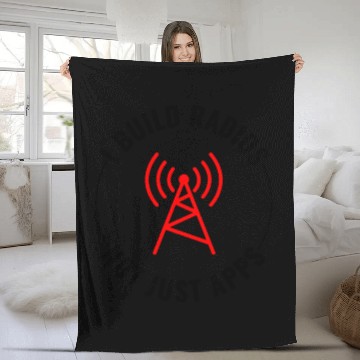 Discover Amateur Ham Radio Operator Radio Waves Frequency Fleece Blankets