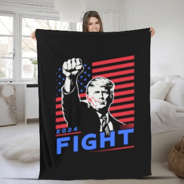 Discover Trump Fight - Donald Trump Vance 2024 Fighting Us Fleece Blankets