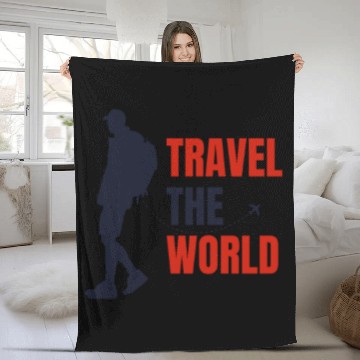 Discover Travel The World | With Premium Design| Fleece Blankets