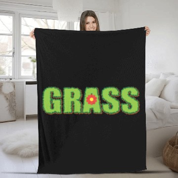Discover grass Fleece Blankets