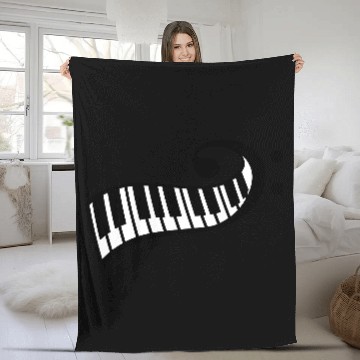 Discover Keyboard Music Bass Note Piano Keys Party Design Fleece Blankets