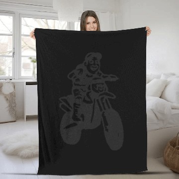 Discover Wheelie Silly: Dirt Bike Comics & Rider Fails 016 Fleece Blankets