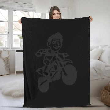 Discover Wheelie Silly: Dirt Bike Comics & Rider Fails 018 Fleece Blankets