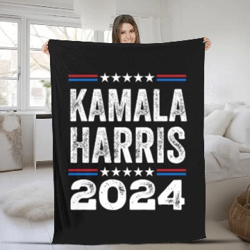 Discover Kamala Harris 2024 US Election Democrat Fleece Blankets