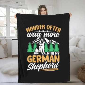 Discover Wander often wag more with my German Shepherd Fleece Blankets