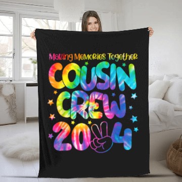 Discover Cousin 2024 Vacation Family Trip Fleece Blankets