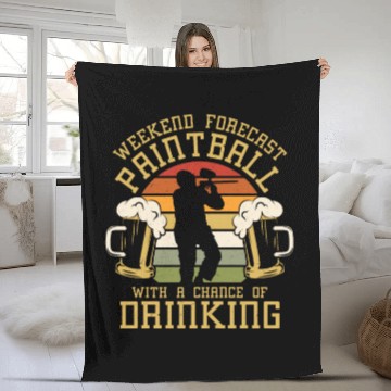 Discover Weekend Forecast Paintball Paintball Tactical Pla Fleece Blankets