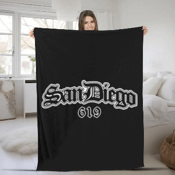Discover San Diego California Souvenir Chicano Fleece Blankets