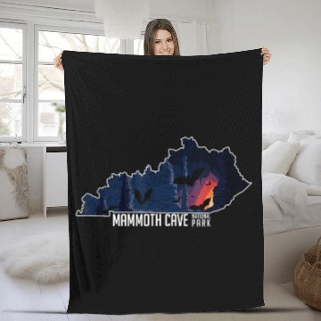 Discover Mammoth National Kentucky Souvenir Fleece Blankets