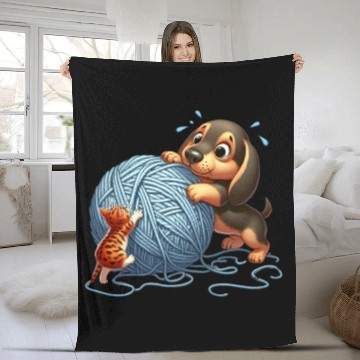 Discover Fun Animal Image Fleece Blankets
