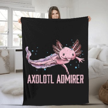 Discover Axolotl Admirer Animal Meme Salamander Animal Pun Fleece Blankets
