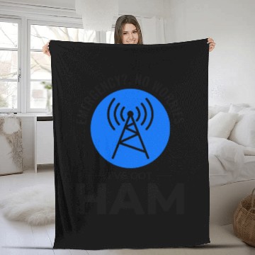 Discover Amateur Ham Radio Operator Radio Waves Frequency Fleece Blankets