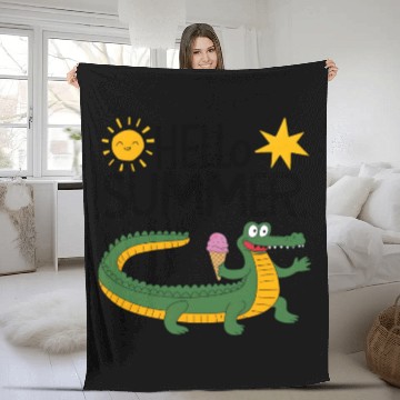 Discover Hello Summer Fleece Blankets
