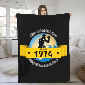 Discover 50th birthday Alive and kickin since 08/1974 Fleece Blankets
