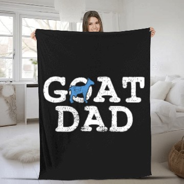 Discover Goat Dad Fathers Day Farmer Gift Fleece Blankets