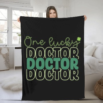 Discover One Lucky Doctor Saint Patrick Say Holiday Fleece Blankets