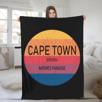 Discover Cape Town Souvenir Nature's Paradise Fleece Blankets