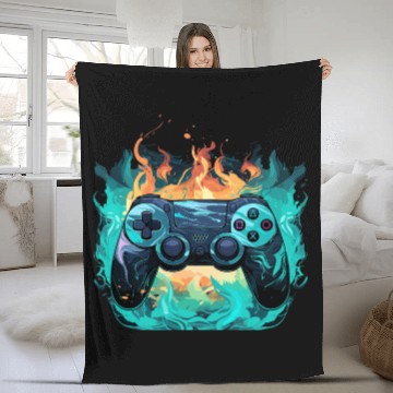 Discover Control all the Things Video Game Controller Fleece Blankets