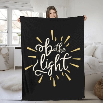 Discover Be the light Fleece Blankets
