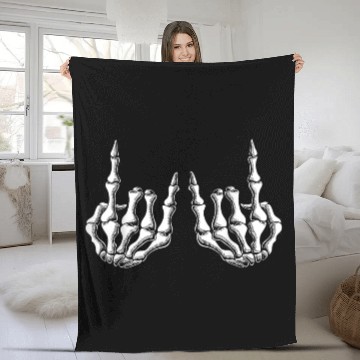 Discover Rock Skeleton Men Women Band Fleece Blankets