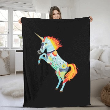 Discover Alebrije Unicorn Fleece Blankets