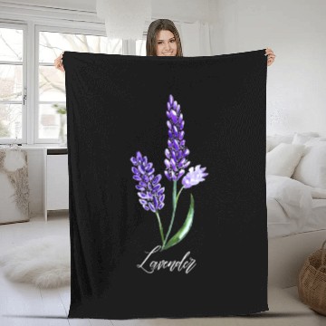 Discover Lavender Flowers, Keen Gardner, Flower lover Fleece Blankets